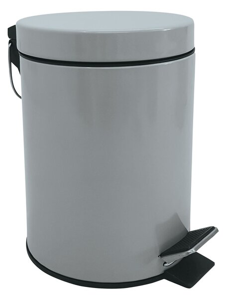 MSV pedálový odpadkový koš UNIS, světle šedá, ocel, 3 L