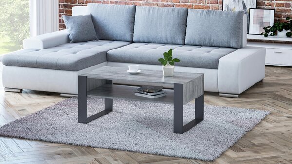 Konferenční stolek Matkam obdélníkový 120 x 63,6 x 50 cm, betonový vzhled