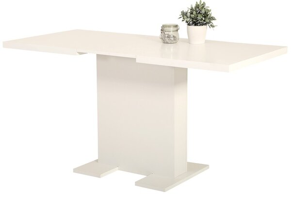 Jídelní stůl Lisa 110x70 cm, bílý, rozkládací