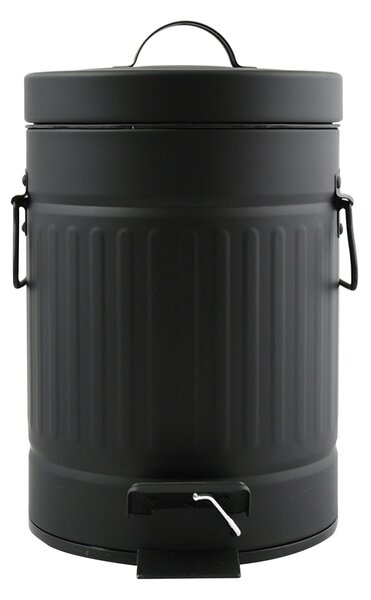 MSV pedálový odpadkový koš HABANA, černá ocel, s úchyty, 3 L