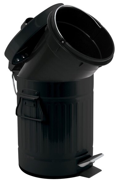 MSV pedálový odpadkový koš HABANA, černá ocel, s úchyty, 3 L