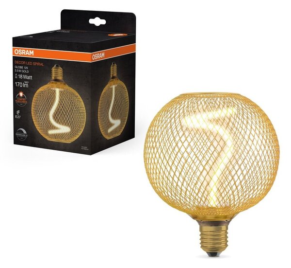 Spirálové LED stropní svítidlo E27 GLOBE, laditelná teplá bílá