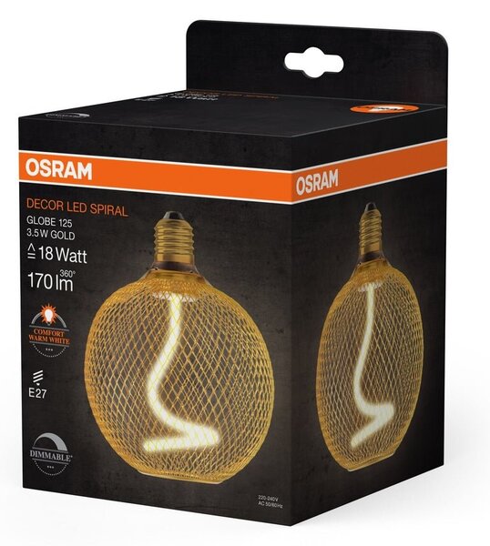 Spirálové LED stropní svítidlo E27 GLOBE, laditelná teplá bílá