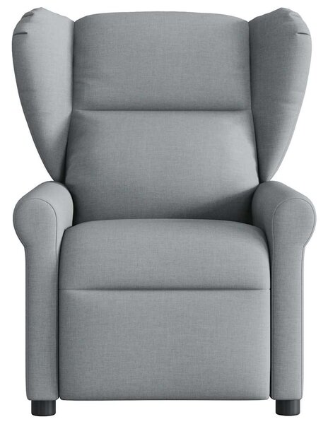 Elektrické polohovací křeslo světle šedé textil 3303354