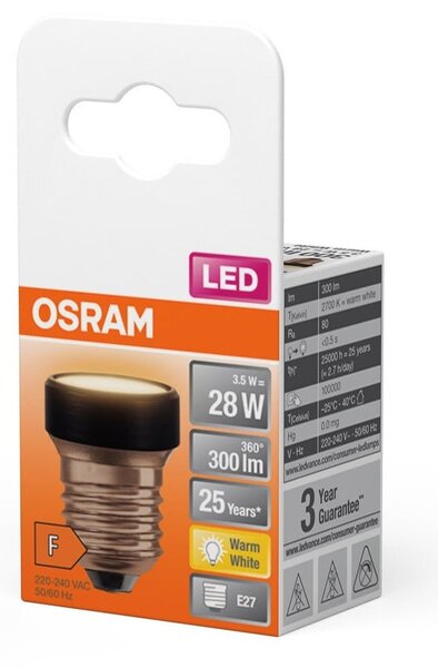 Plochá LED žárovka 3.5W E27 STAR, teplá bílá