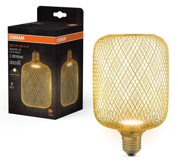 Dekorativní LED stropní svítidlo 3.5W E27 SQUARE, teplá bílá