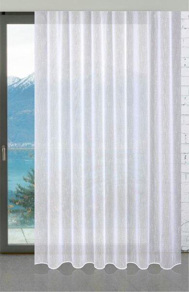 Záclona markizeta, Iris s olůvkem metráž, bílá 150 cm