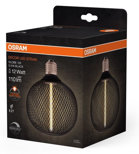 LED stropní světlo E27 BLACK GLOBE, laditelná teplá bílá