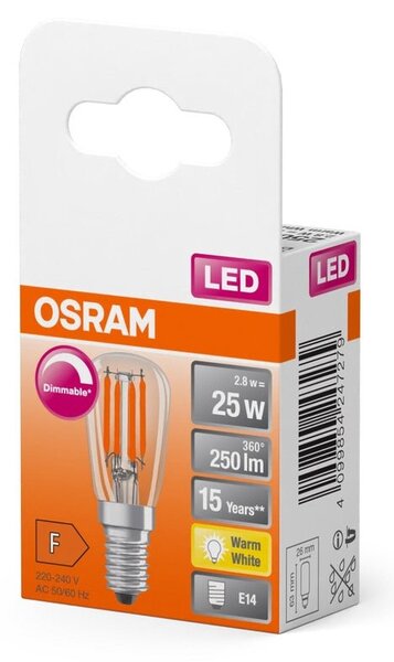 Stmívatelná LED žárovka 2.8W E14 SPECIAL, teplá bílá