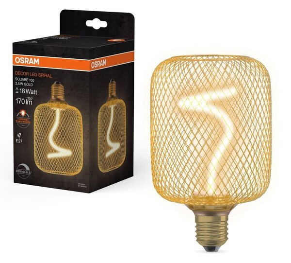 Spirálové LED stropní svítidlo E27 SQUARE, laditelná teplá bílá