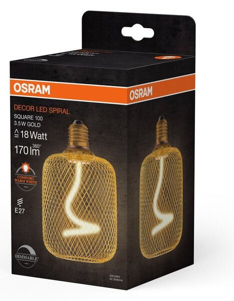 Spirálové LED stropní svítidlo E27 SQUARE, laditelná teplá bílá