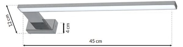 Nástěnné LED svítidlo Shine R, 1x LED 11w, 4000k, (45 cm)