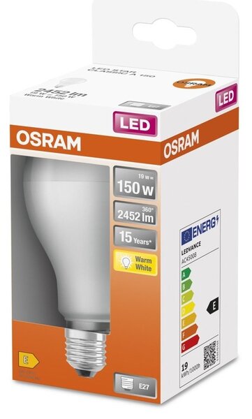 Matná LED žárovka E27 19 W CLASSIC STAR, teplá bílá