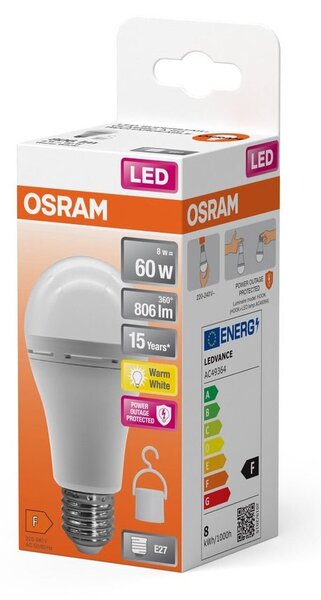 Matná LED žárovka E27 8W CLASSIC A, teplá bílá