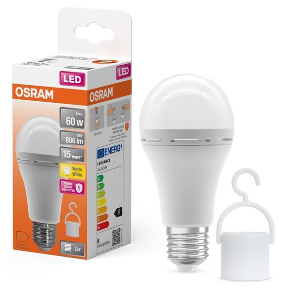 Matná LED žárovka E27 8W CLASSIC A, teplá bílá