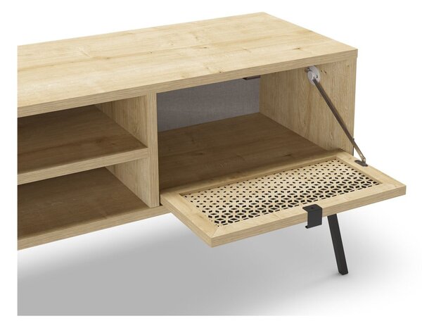 TV stolek v dekoru dubu v přírodní barvě 140x51 cm Ecrin – Marckeric