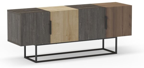 TV stolek v dekoru dubu v hnědo-přírodní barvě 140x55 cm Titan – Marckeric