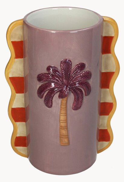 Ručně malovaná dekorativní váza Palm Tree, V 23 cm