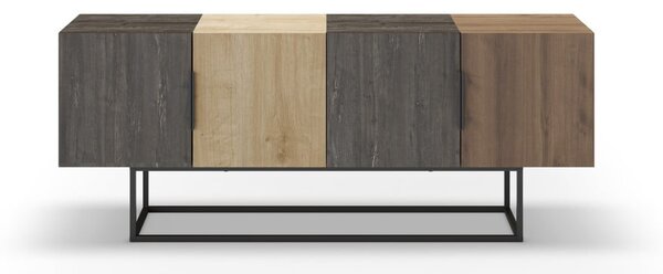 TV stolek v dekoru dubu v hnědo-přírodní barvě 140x55 cm Titan – Marckeric
