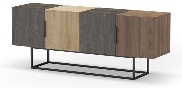 TV stolek v dekoru dubu v hnědo-přírodní barvě 140x55 cm Titan – Marckeric