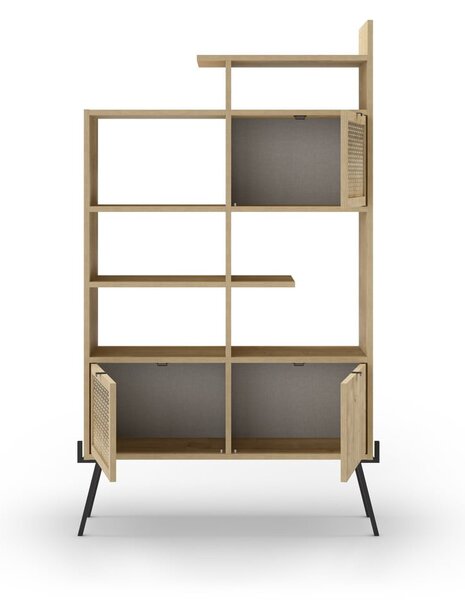 Knihovna v dekoru dubu v přírodní barvě 95x170 cm Ecrin – Marckeric