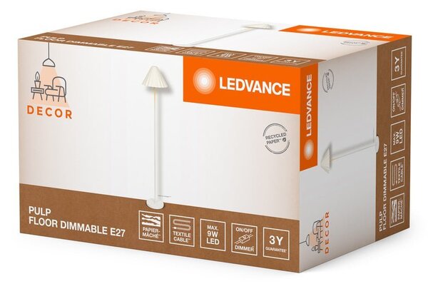 Dekorativní stmívatelná stojací lampa E27 PULP FLOOR