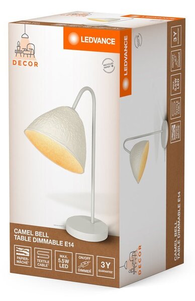 Dekorativní stmívatelná stolní lampa E14 CAMEL BELL