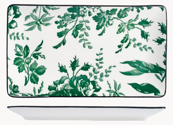 Sada obdélníkových snídaňových talířů z porcelánu Margaret, 6 dílů