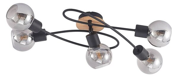 Lindby - Eridia 5 Stropní Lampa Black/WoodLindby - Lampemesteren