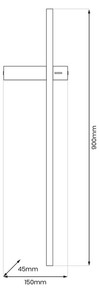 Nástěnné LED svítidlo Vision, 1x LED 12w, 3000k, b