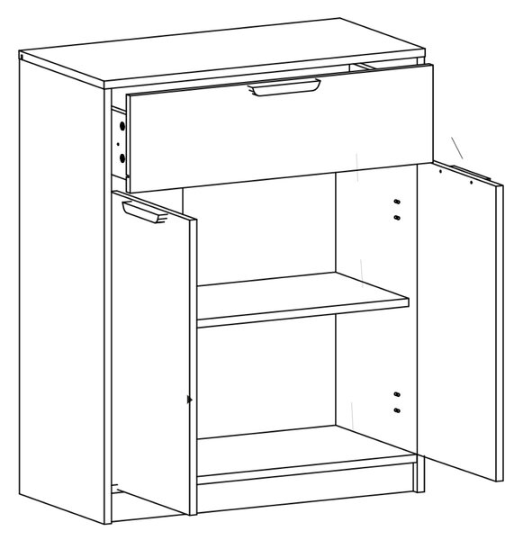 Komoda CANYON CN4 dub artisan/antracit