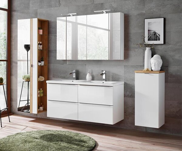 Koupelnová vysoká skříňka CAPRI WHITE 1D