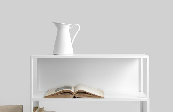 Nordic Design Bílý kovový regál Hypper II 100 x 75 cm