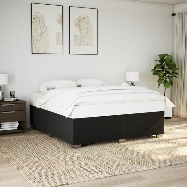 Box spring postel s matrací černá 180x200 cm textil 3285153