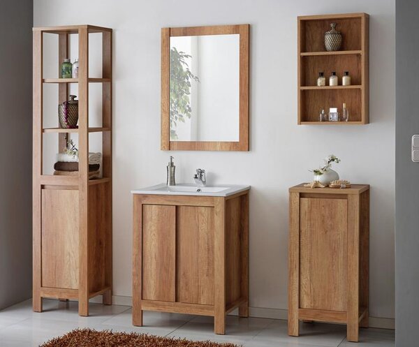 Koupelnová vysoká skříňka CLASSIC OAK