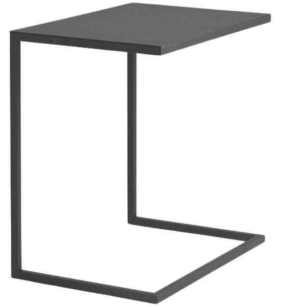 Nordic Design Černý kovový odkládací stolek Volme 60 cm