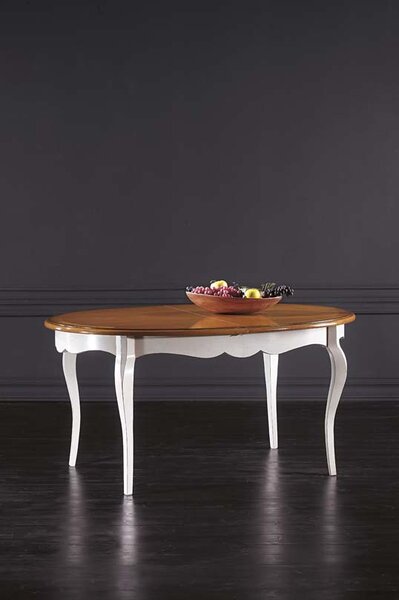 Oválný rozkládací stůl AM289, Italský stylový nábytek, provance. dekoru AM: ořech červotoč