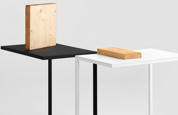 Nordic Design Černý kovový odkládací stolek Volme 60 cm