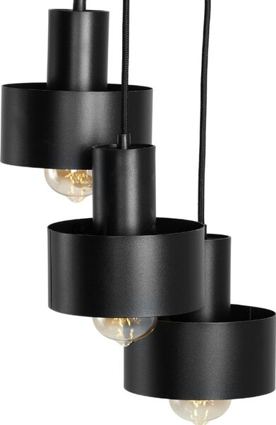 Nordic Design Černé kovové závěsné světlo Mayen 3