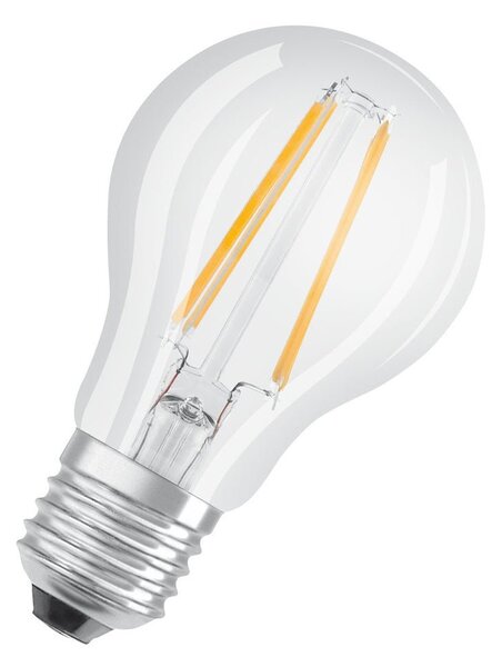 Průhledná LED žárovka E27 6.5 W CLASSIC A, studená bílá