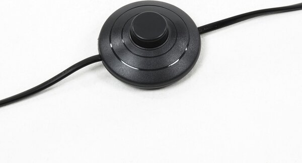 Černá bavlněná stojací lampa Kave Home Iguazu 157 cm