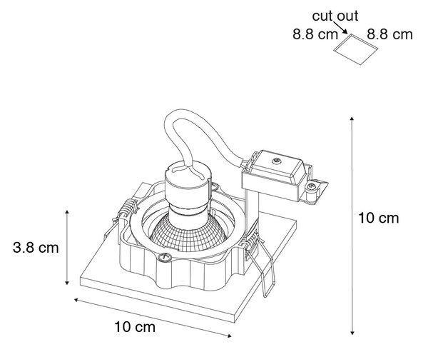 Chytré zapuštěné bodové svítidlo tmavě bronzové otočné a naklápěcí vč. Wifi GU10 50mm - Qure