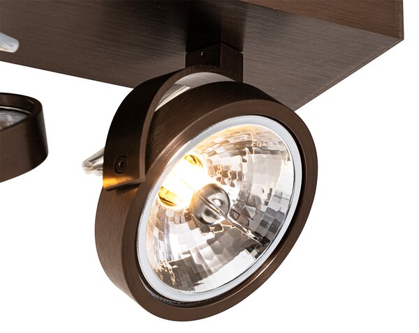 Designové bodové světlo tmavě bronzové 2-světlo otočné a naklápěcí - Go