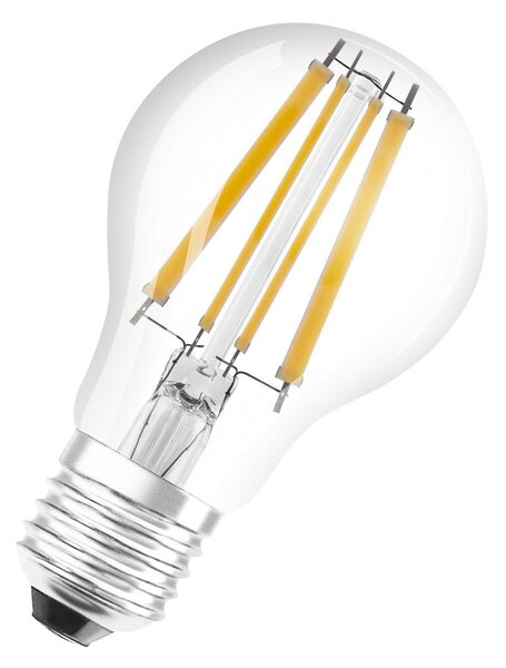 Průhledná LED žárovka E27 11 W CLASSIC A, teplá bílá