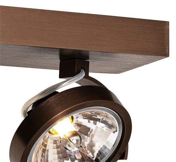 Designové bodové světlo tmavě bronzové 3-světlo otočné a naklápěcí - Go