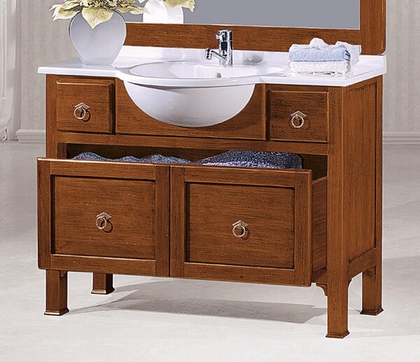 Koupelnová skříňka pod umyvadlo AMZ424A, Italský stylový nábytek, Provance dekoru AM: ořech červotoč