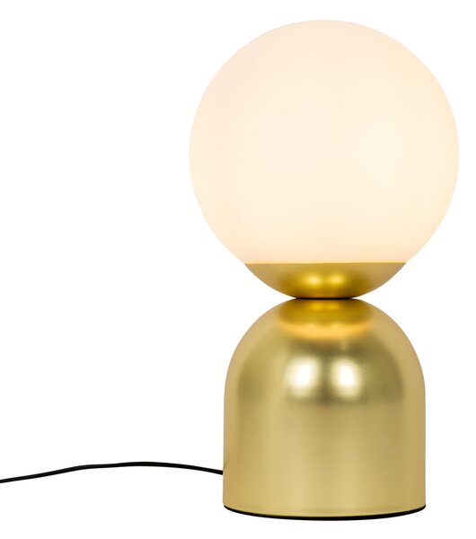 Stolní lampa v hotelovém stylu zlatá s opálovým sklem - Pallon Trend