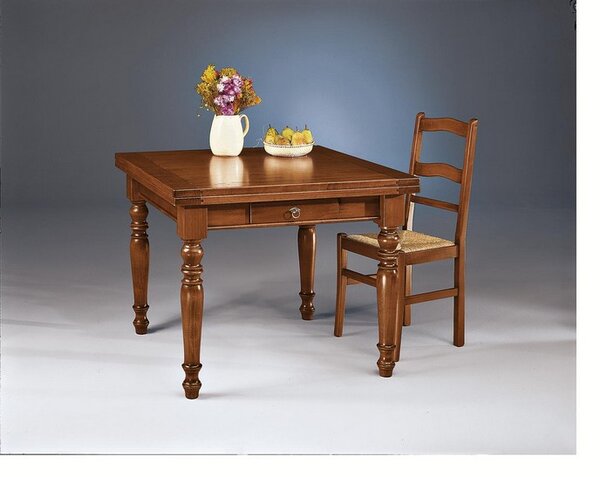 Jídelní stůl rozkládací se zásuvkou, AMZ912A, Italský stylový nábytek dekoru AM: ořech červotoč