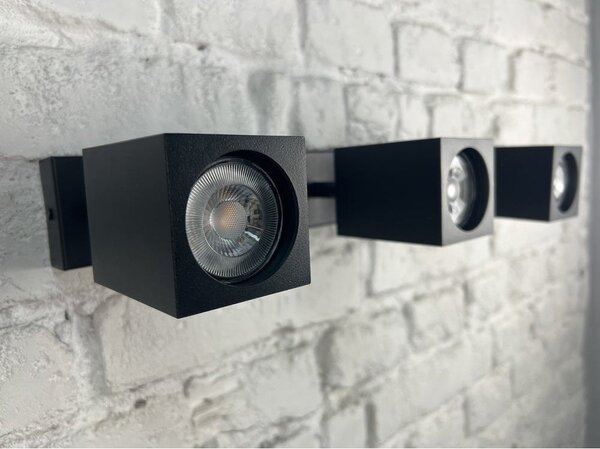 Černá LED bodovka GU10 4.5 W PAR16, studená bílá
