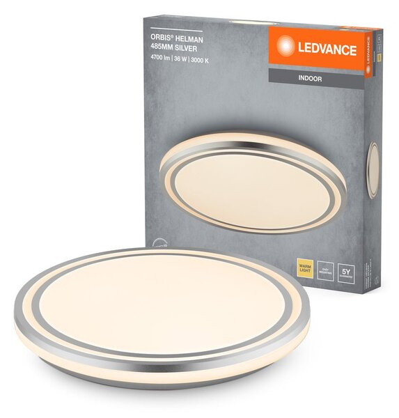 Stříbrné LED stropní svítidlo 485 mm ORBIS, teplá bílá